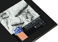 OXFORD Skizzenbuch Sketchbook DIN A5 blanko, schwarz Hardcover 50 Seiten, 1 St.