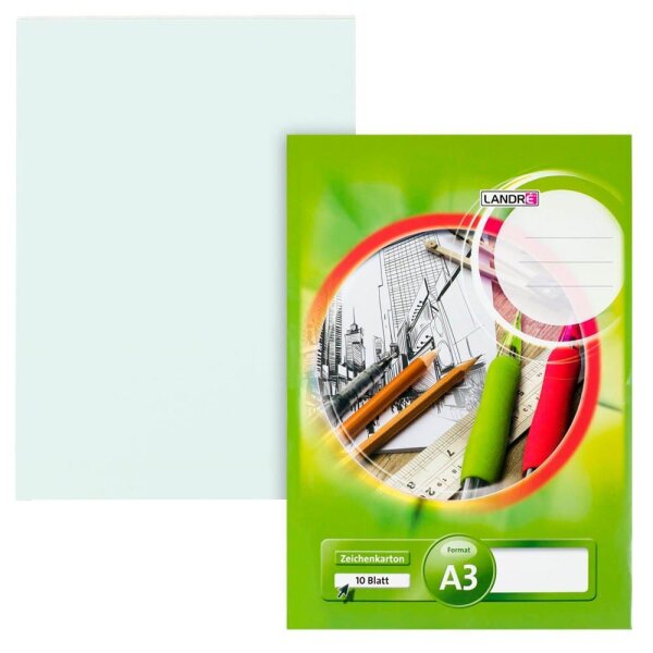 LANDRÉ® Zeichenblock DIN A3 190 g/m², 10 Blatt, 1 St.