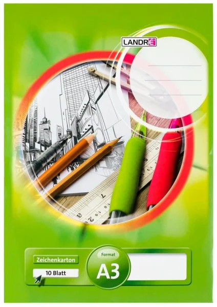 LANDRÉ® Zeichenblock DIN A3 190 g/m², 10...