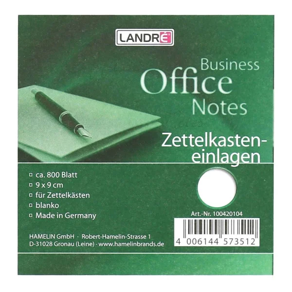 LANDRÉ® Notizzettel lose weiß 9,0 x 9,0...