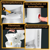 CLATRONIC KA 3327 Kaffeemaschine weiß, 8-10 Tassen