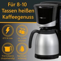 CLATRONIC KA 3327 Kaffeemaschine schwarz, 8-10 Tassen