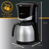 CLATRONIC KA 3327 Kaffeemaschine schwarz, 8-10 Tassen