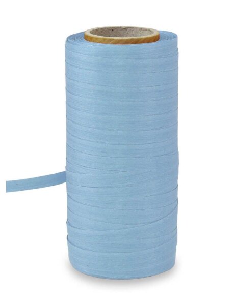 PRÄSENT Geschenkband COTTONFIELD matt hellblau 5,0 mm x 100,0 m