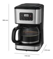 CLATRONIC KA 3642 Kaffeemaschine silber, 14 Tassen