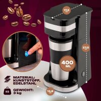 CLATRONIC KA 3733 Kaffeemaschine schwarz, 1 Tasse