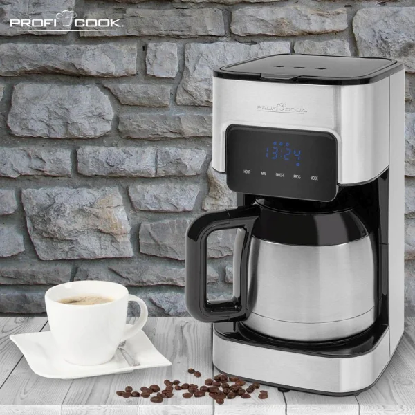 ProfiCook PC-KA 1191 Kaffeemaschine silber, 8-10 Tassen