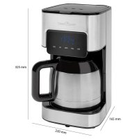 ProfiCook PC-KA 1191 Kaffeemaschine silber, 8-10 Tassen