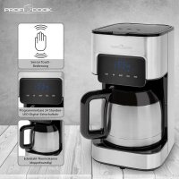 ProfiCook PC-KA 1191 Kaffeemaschine silber, 8-10 Tassen