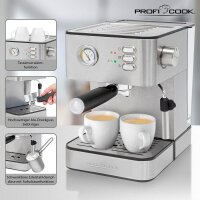 ProfiCook PC-ES 1209 Siebträgermaschine silber  ( 501209 )