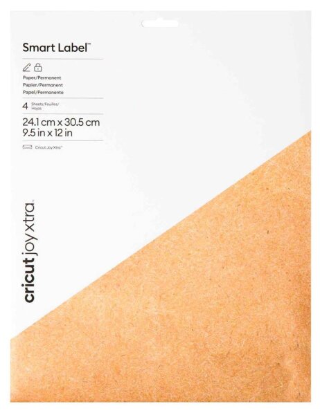 cricut™ Joy Xtra Smart Label Papier für Schneideplotter braun 24,1 x 30,5 cm,  4 St.