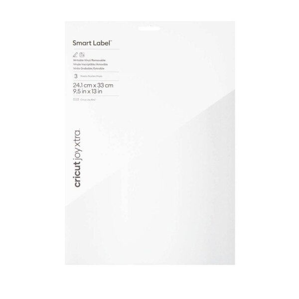cricut™ Joy Xtra Smart Label beschreibbare Vinylfolie wiederablösbar weiß 24,1 x  ( 2010342 )