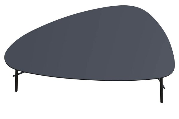meet powered by PAPERFLOW LAZY Beistelltisch Trapezform MDF-Platte schwarz 93,0 x 50,0 x 40,0 cm, 1 St.
