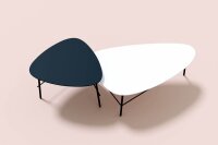 meet powered by PAPERFLOW LAZY Beistelltisch Trapezform MDF-Platte schwarz 93,0 x 50,0 x 40,0 cm, 1 St.