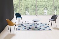 meet powered by PAPERFLOW LAZY Beistelltisch Trapezform MDF-Platte schwarz 93,0 x 50,0 x 40,0 cm, 1 St.
