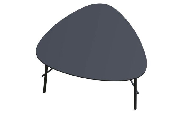 meet powered by PAPERFLOW LAZY Beistelltisch Trapezform MDF-Platte schwarz 60,5 x 50,0 x 45,0 cm, 1 St.