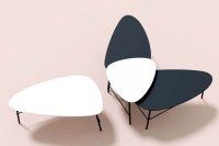 meet powered by PAPERFLOW LAZY Beistelltisch Trapezform MDF-Platte schwarz 60,5 x 50,0 x 45,0 cm, 1 St.