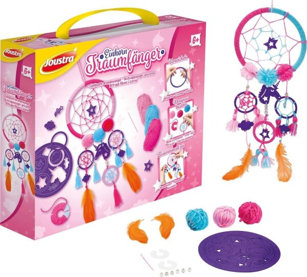 Joustra® Bastelset Einhorn Traumfänger mehrfarbig