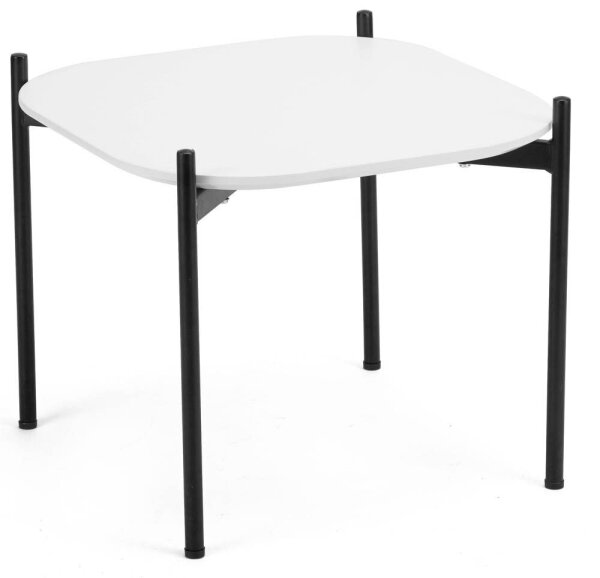 meet powered by PAPERFLOW meet Beistelltisch quadratisch MDF-Platte weiß 50,0 x 50,0 x 40,0 cm, 1 St.