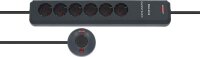 brennenstuhl Eco-Line Comfort Switch 6-fach Steckdosenleiste mit Fußschalter 2,0 m schwarz