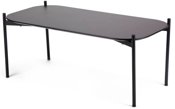 meet powered by PAPERFLOW meet Beistelltisch rechteckig MDF-Platte schwarz 100,0 x 50,0 x 40,0 cm, 1 St.
