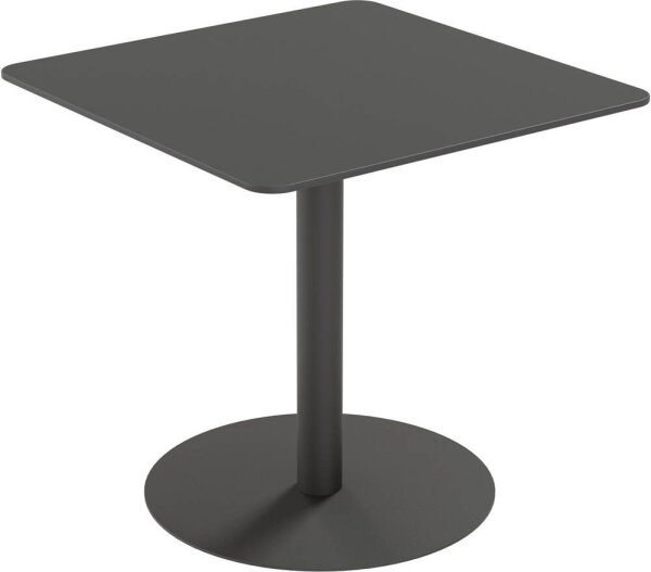 meet powered by PAPERFLOW CROSS Bistrotisch quadratisch HPL-Platte schwarz 80,0 x 80,0 x 75,0 cm, 1 St.