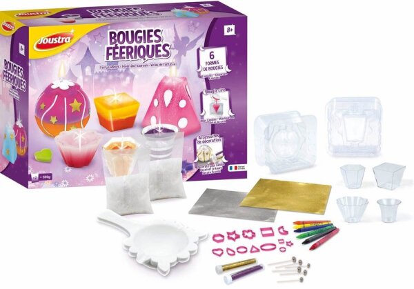 Joustra® Wachsgießen-Set Feenkerzen mehrfarbig