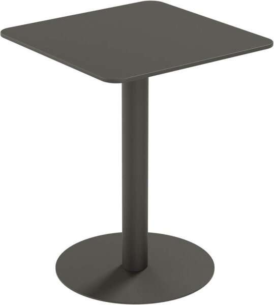 meet powered by PAPERFLOW CROSS Bistrotisch quadratisch HPL-Platte schwarz 60,0 x 60,0 x 75,0 cm, 1 St.