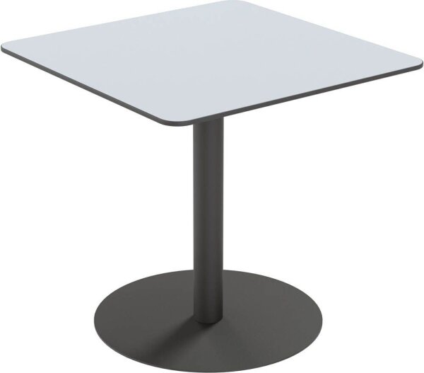 meet powered by PAPERFLOW CROSS Bistrotisch quadratisch HPL-Platte grau 80,0 x 80,0 x 75,0 cm, 1 St.