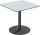 meet powered by PAPERFLOW CROSS Bistrotisch quadratisch HPL-Platte grau 80,0 x 80,0 x 75,0 cm, 1 St.