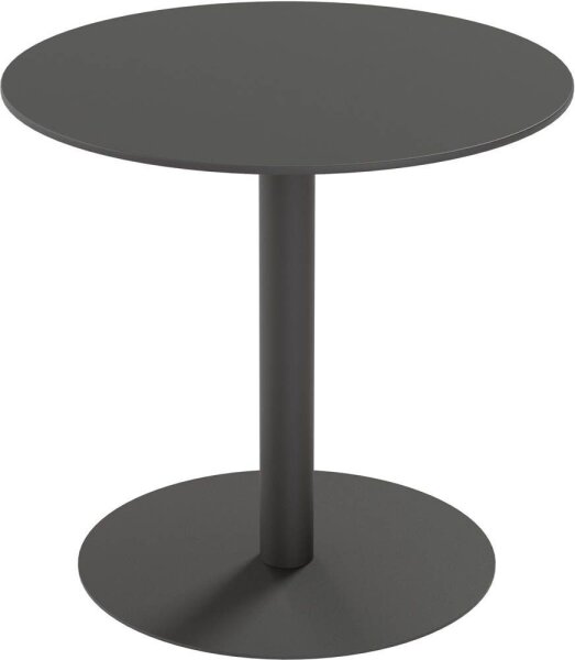 meet powered by PAPERFLOW CROSS Bistrotisch rund HPL-Platte schwarz 80,0 x 80,0 x 75,0 cm, 1 St.