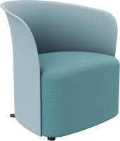 meet powered by PAPERFLOW Sessel CROWN blau schwarz Stoff 73,0 x 63,5 x 69,0 cm, 1 St.