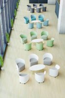 meet powered by PAPERFLOW Sessel CROWN blau schwarz Stoff 73,0 x 63,5 x 69,0 cm, 1 St.
