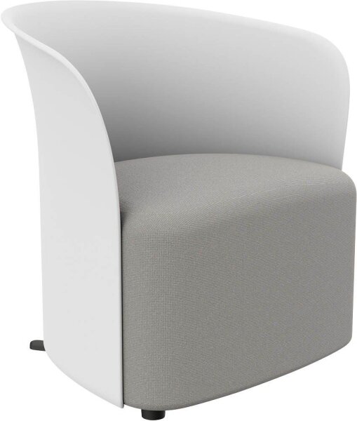 meet powered by PAPERFLOW Sessel CROWN weiß schwarz Stoff 73,0 x 63,5 x 69,0 cm, 1 St.