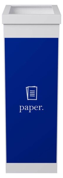 PAPERFLOW Mülleimer 60,0 l weiß, blau, 1 St.