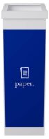 PAPERFLOW Mülleimer 60,0 l weiß, blau, 1 St.