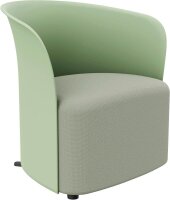meet powered by PAPERFLOW Sessel CROWN grün schwarz Stoff 73,0 x 63,5 x 69,0 cm, 1 St.