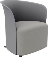 meet powered by PAPERFLOW Sessel CROWN grau schwarz Stoff 73,0 x 63,5 x 69,0 cm, 1 St.