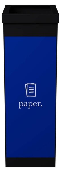 PAPERFLOW Mülleimer 60,0 l schwarz, blau, 1 St.