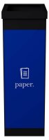 PAPERFLOW Mülleimer 60,0 l schwarz, blau, 1 St.