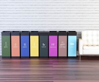 PAPERFLOW Mülleimer 60,0 l schwarz, blau, 1 St.