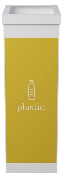 PAPERFLOW Mülleimer 60,0 l weiß, gelb, 1 St.