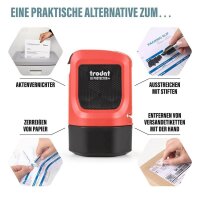 trodat Datenschutz-Rollstempel ID Protector+ selbstfärbend schwarz ohne Logo, 1 St.