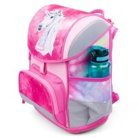 JOLLY Schulranzen-Set ERGONOMIC FLEXY Kunstfaser pink