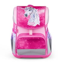 JOLLY Schulranzen-Set ERGONOMIC FLEXY Kunstfaser pink
