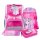 JOLLY Schulranzen-Set ERGONOMIC FLEXY Kunstfaser pink