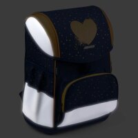 JOLLY Schulranzen-Set ERGONOMIC FLEXY Kunstfaser blau/gold