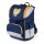JOLLY Schulranzen-Set ERGONOMIC FLEXY Kunstfaser blau/gold