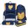 JOLLY Schulranzen-Set ERGONOMIC FLEXY Kunstfaser blau/gold