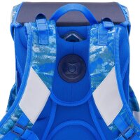 JOLLY Schulranzen-Set ERGONOMIC FLEXY Kunstfaser blau